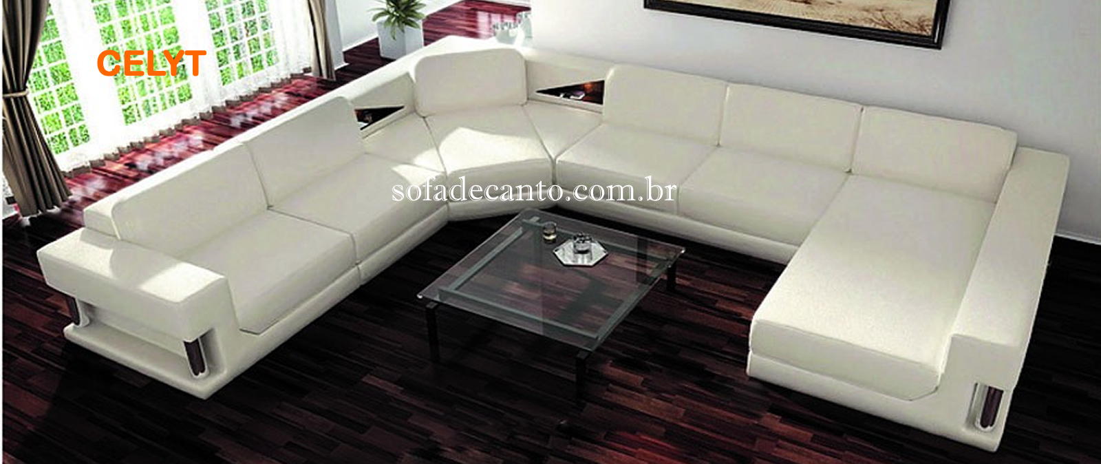 sofá canto branco - Simplesmente Maravilhoso