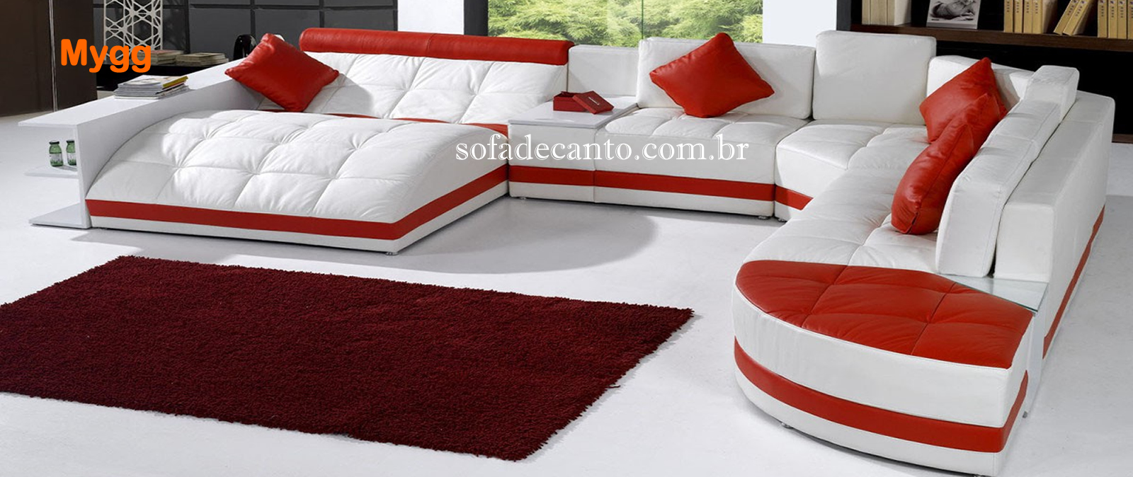 sofá de canto grande - Bonito e Elegante