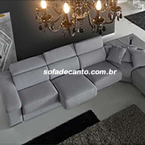 sofás em l retratil e reclinavel em tecido linho